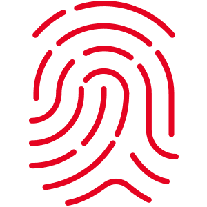 a vector image of a biometric fingerprint